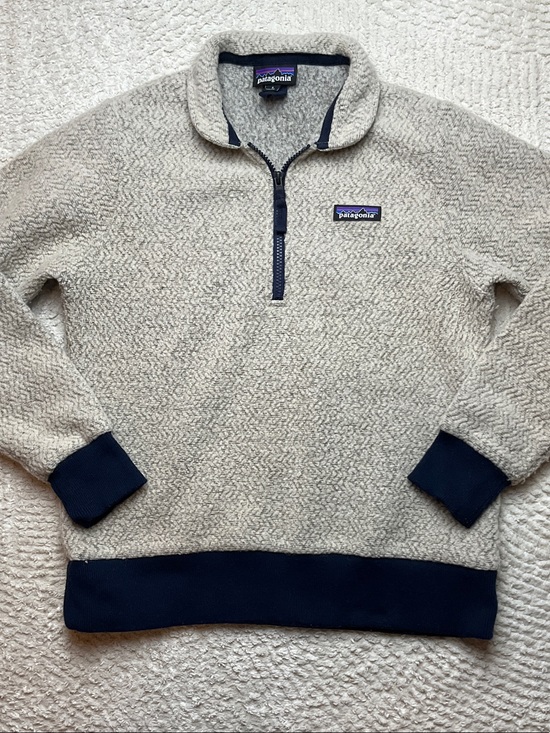Patagonia Tops - Patagonia W's Woolyester Fleece Pullover Oatmeal Heather Color Size Small